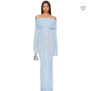 SEROYA Galleria Maxi Dress in Powder Blue